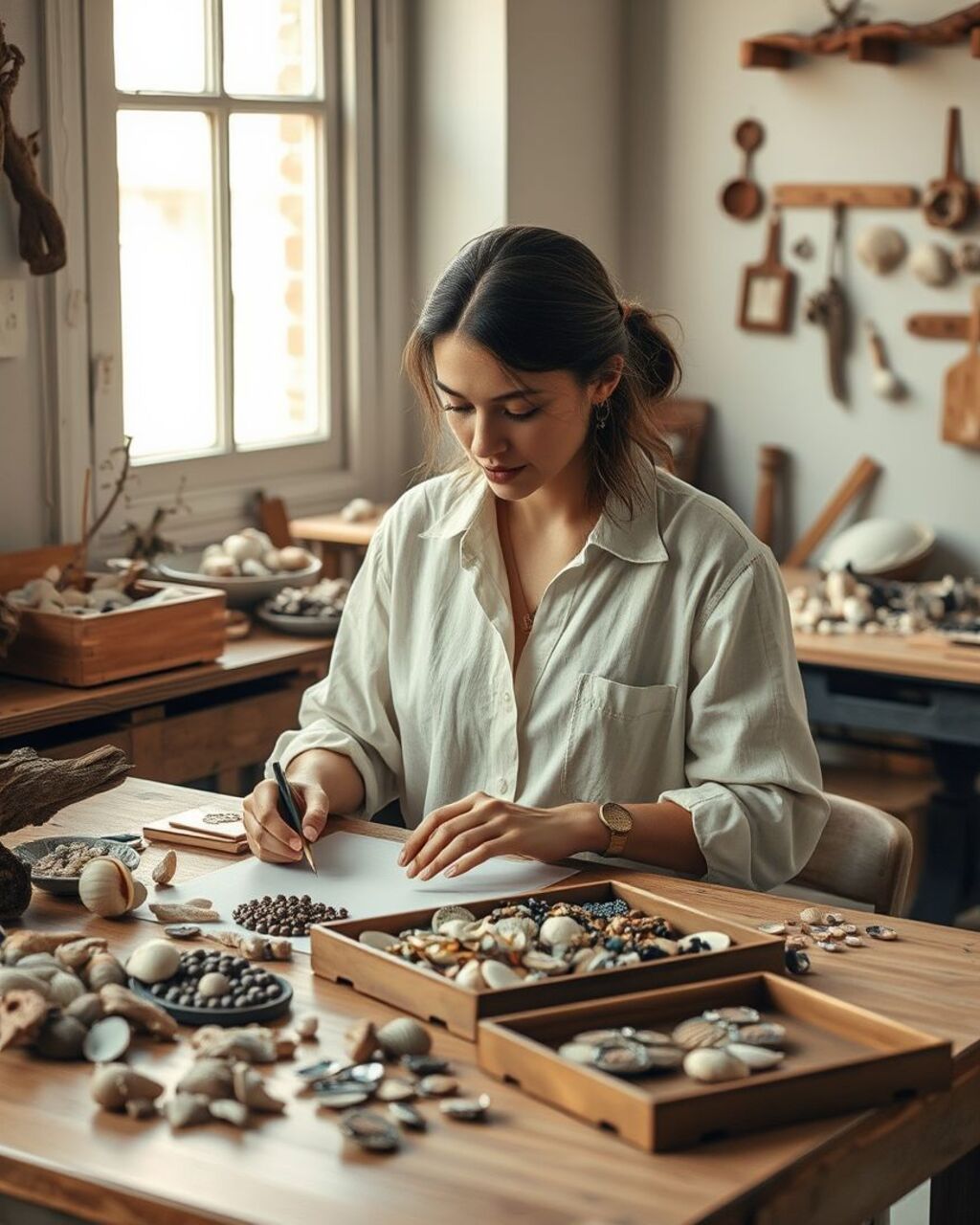 Xenia Leybova in her studio