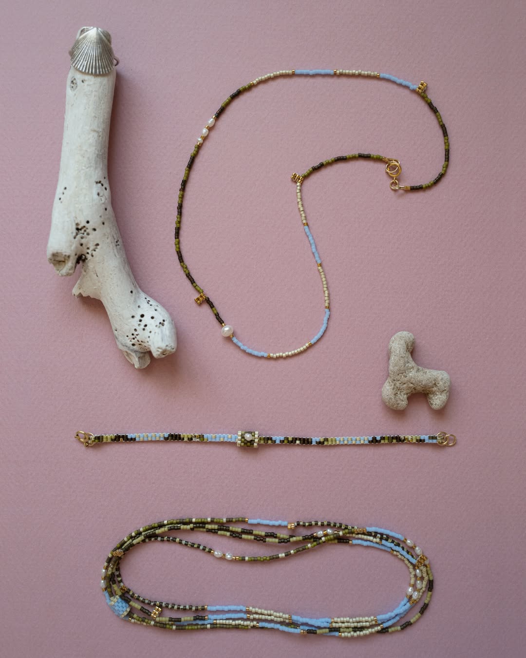 Olive Pearl Choker